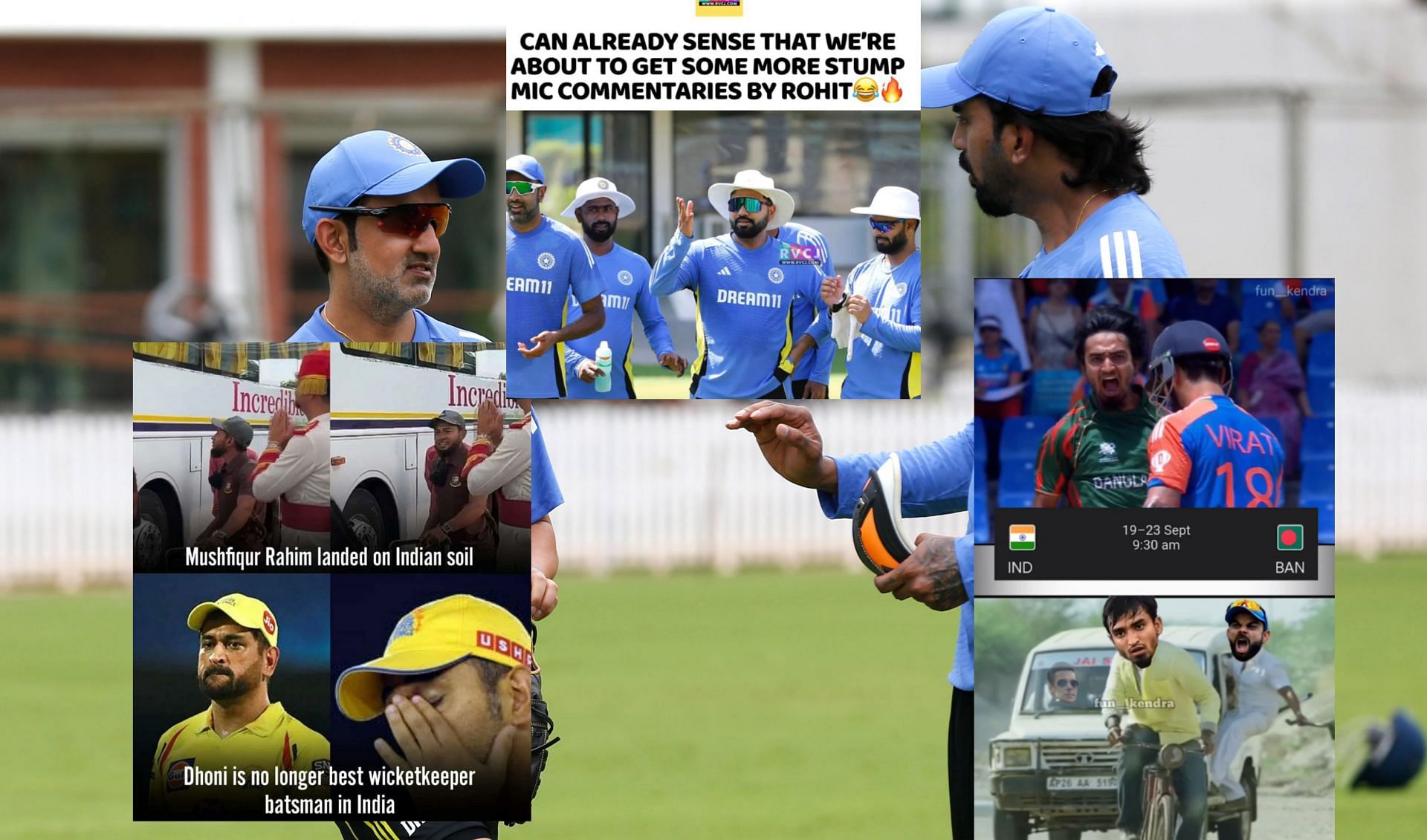 Fans react ahead of upcoming Test series. (Image: X - BCCI, @GemsOfCricket, Instagram - rvcjsports, fun__kendra)