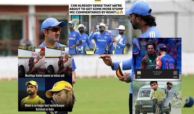 "Mushfiqur landed on Indian soil, Dhoni is no longer best wicketkeeper batsman in India"- Top 10 funny memes ahead of IND vs BAN 2024 Test series