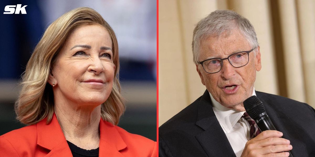 Chris Evert (L) and Bill Gates (R) (Source: Getty Images)
