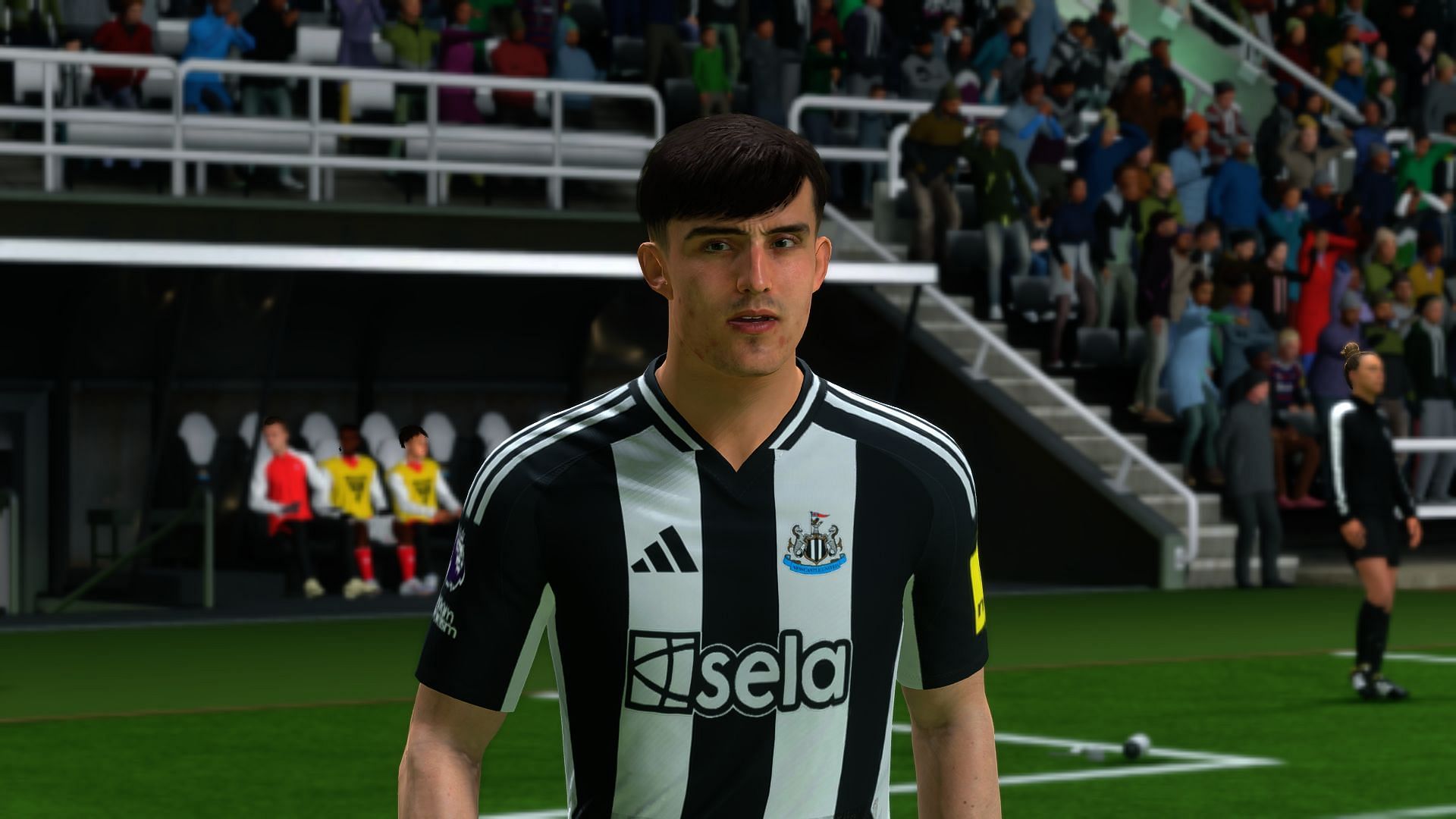 Tino Livramento as seen in the game (Image via EA Sports)