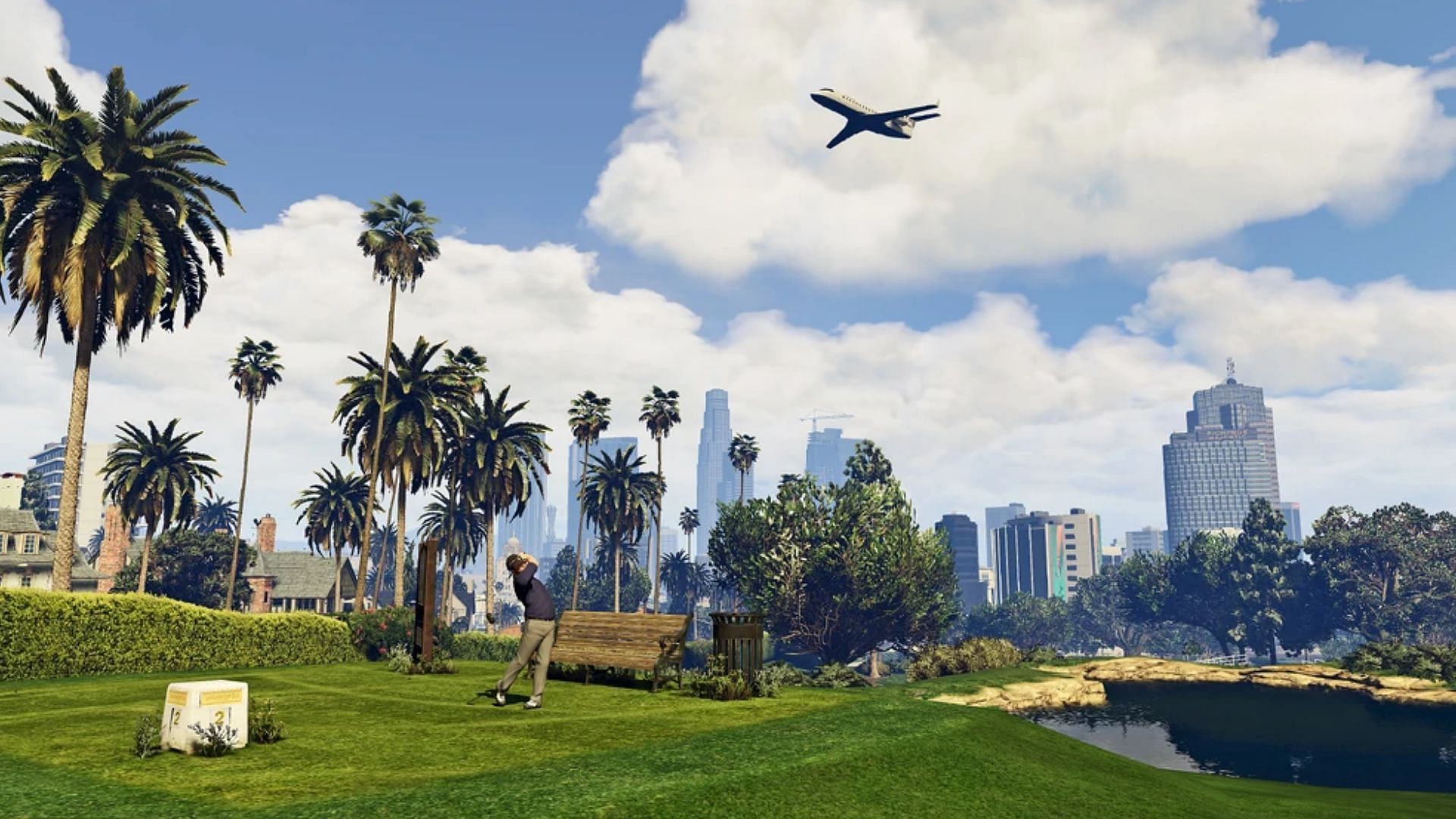 A promotional image of the Los Santos Golf Club in Grand Theft Auto 5 Story Mode (Image via Rockstar Games)