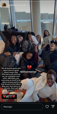 Screenshot of Shelly-Ann Fraser-Pryce's Instagram story (@realshellyannfp)