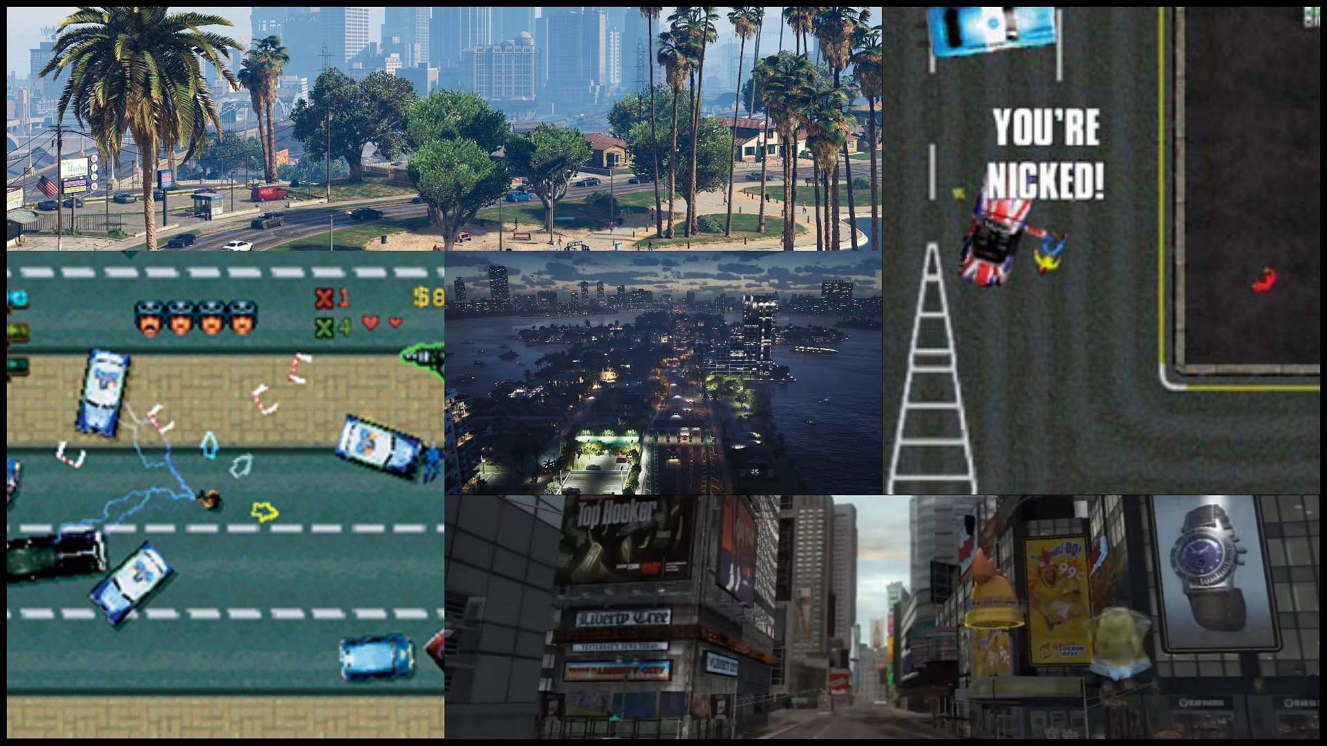 Every location featured in the GTA games (Image via Rockstar Games)