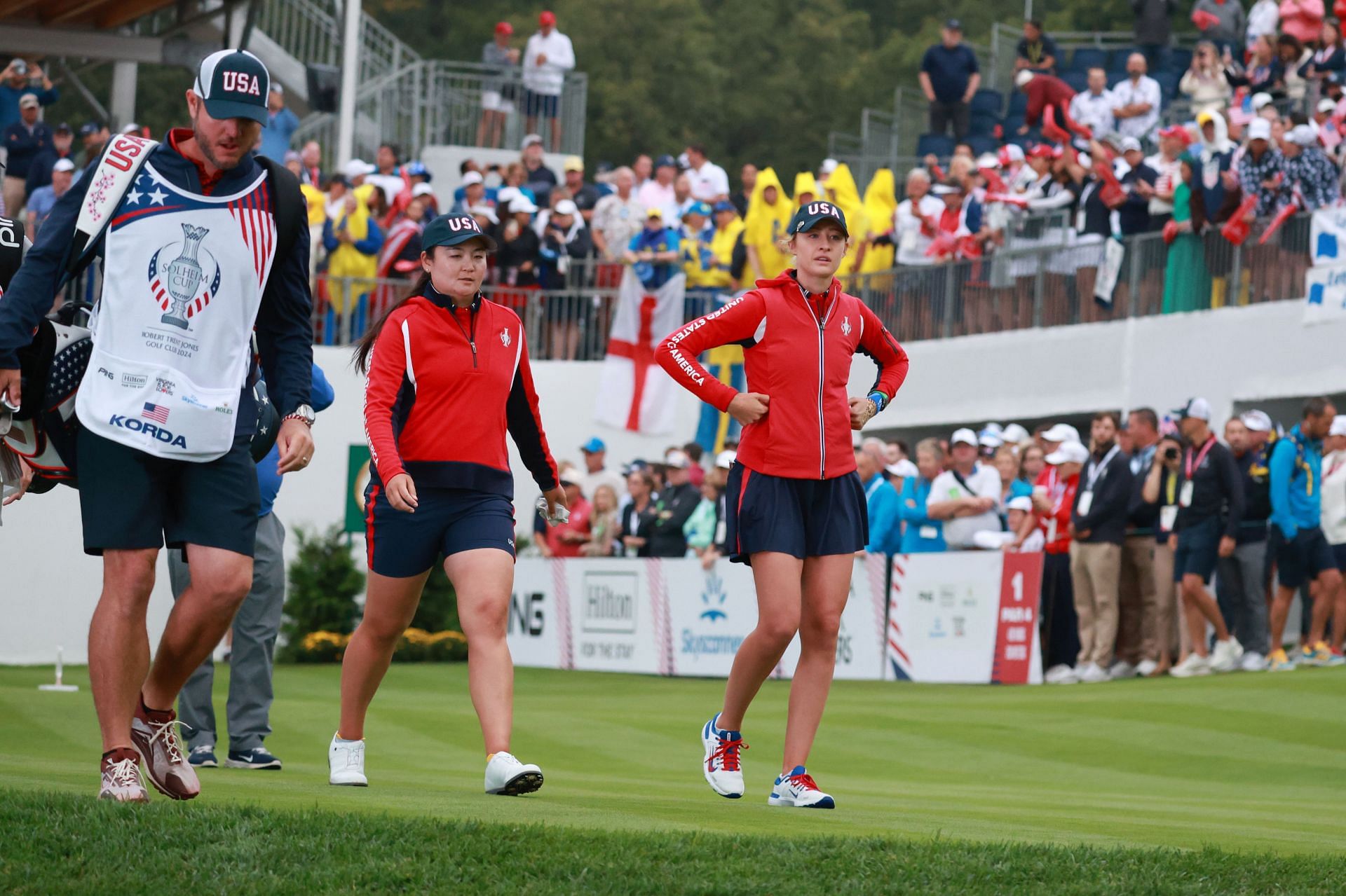 Nelly Korda and Allisen Corpuz at the 2024 Solheim Cup - Source: Getty