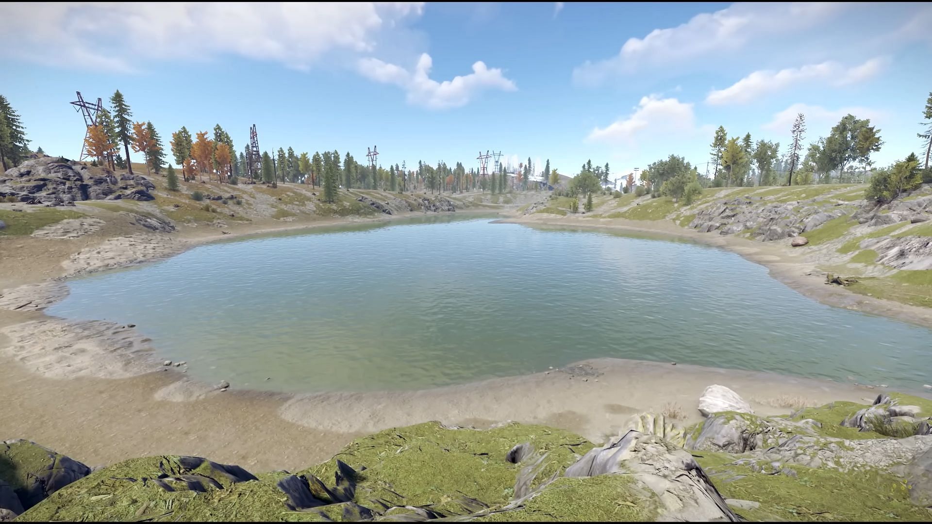 Addition of lakes in Rust (Image via Facepunch Studios)