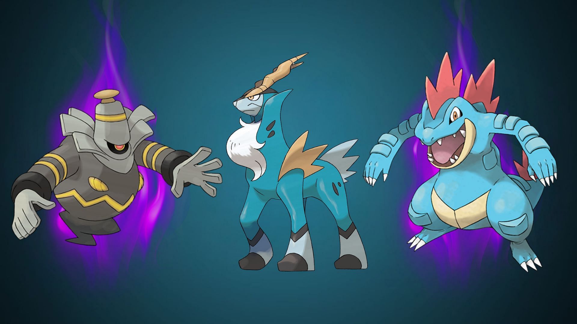 Cobalion, Shadow Feraligatr, and Shadow Dusknoir (Image via TPC)