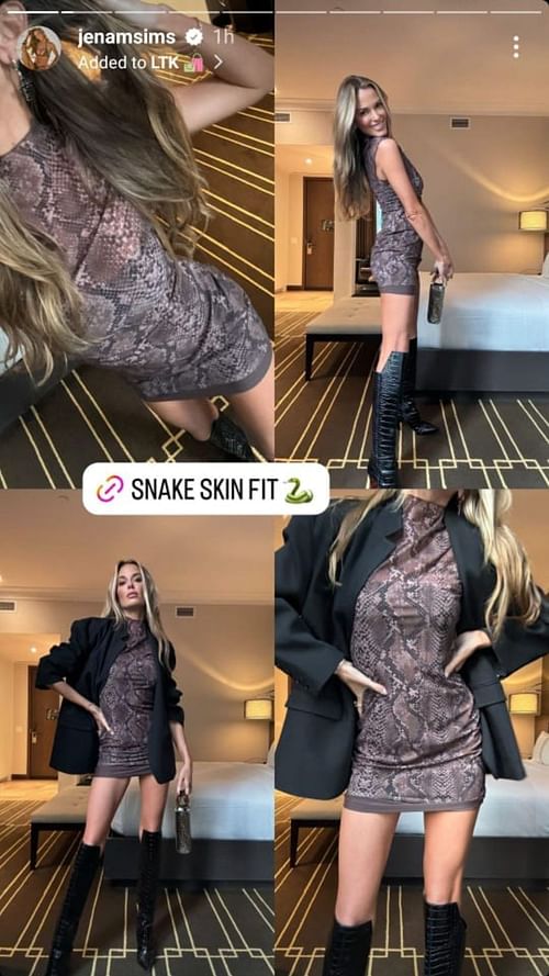 Jena Sims' first Instagram story [Image Credits: Instagram - jenamsims]