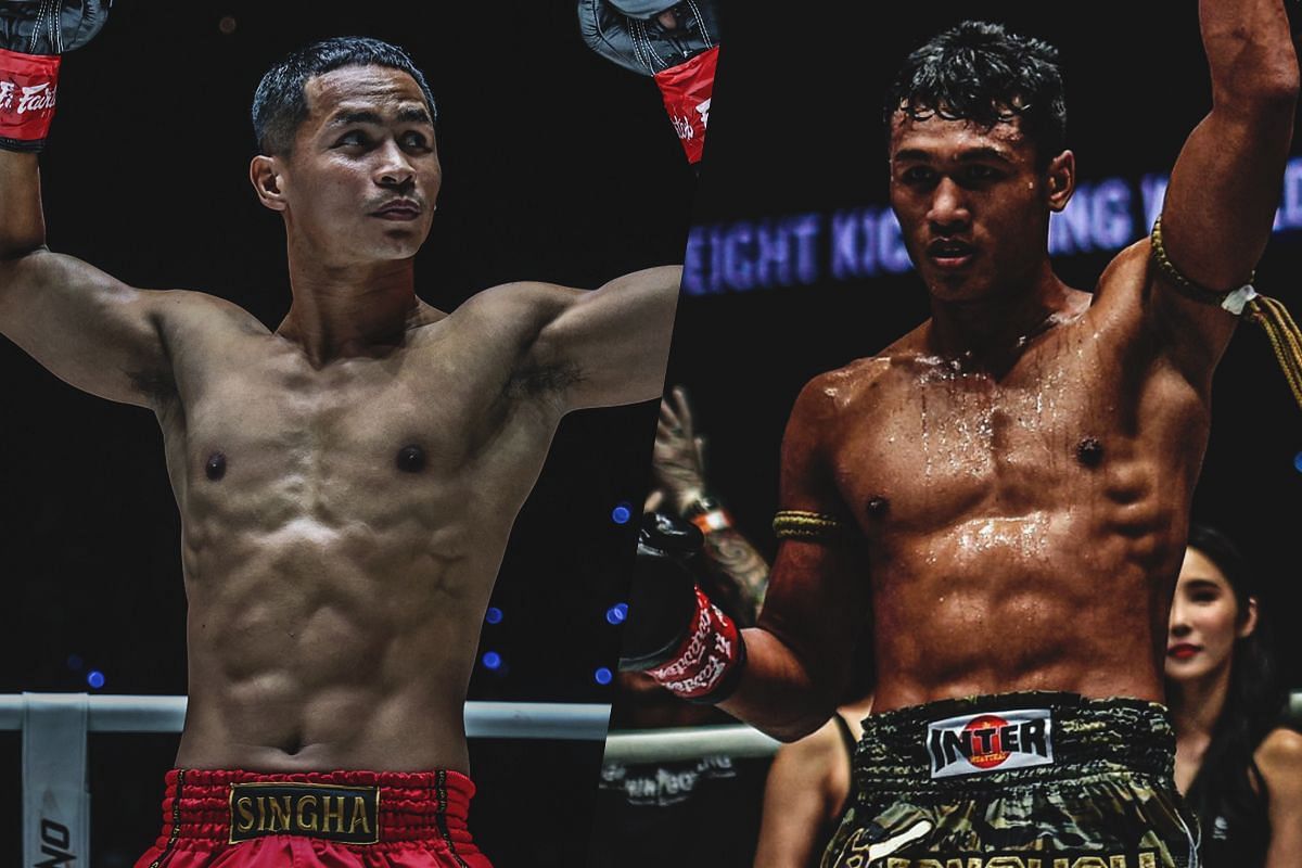 Superbon (left) and Jo Nattawut (right). [Photos from ONE Championship]