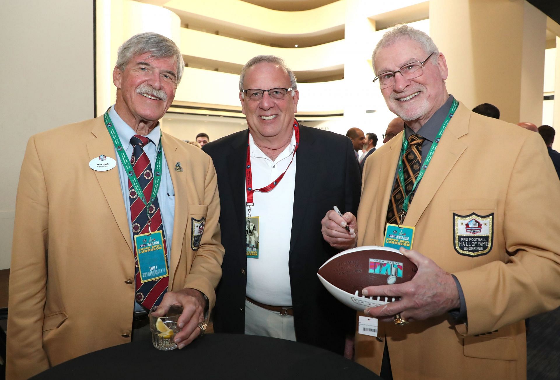 Ron Mix (right) at Pro Football Hall of Fame Merlin Olsen Super Bowl Luncheon - Source: Getty