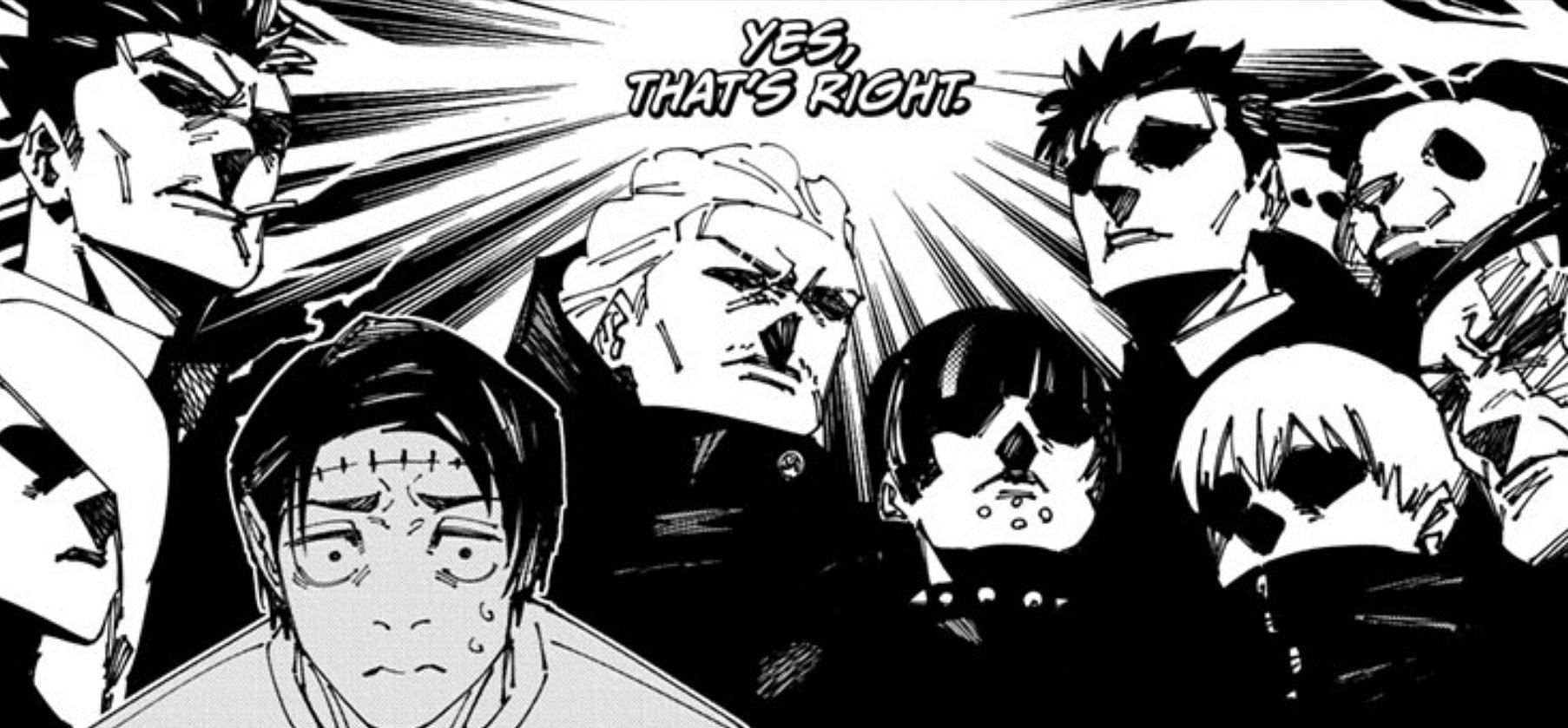 The Jujutsu Sorcerers as seen in the manga (Image via Shueisha)