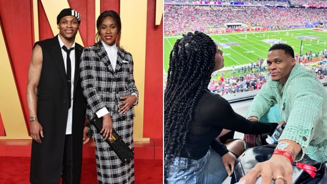 After catching 49ers vs Rams thriller, Russell Westbrook enjoys sweet sing-a-long with his wife Nina Westbrook during Usher concert