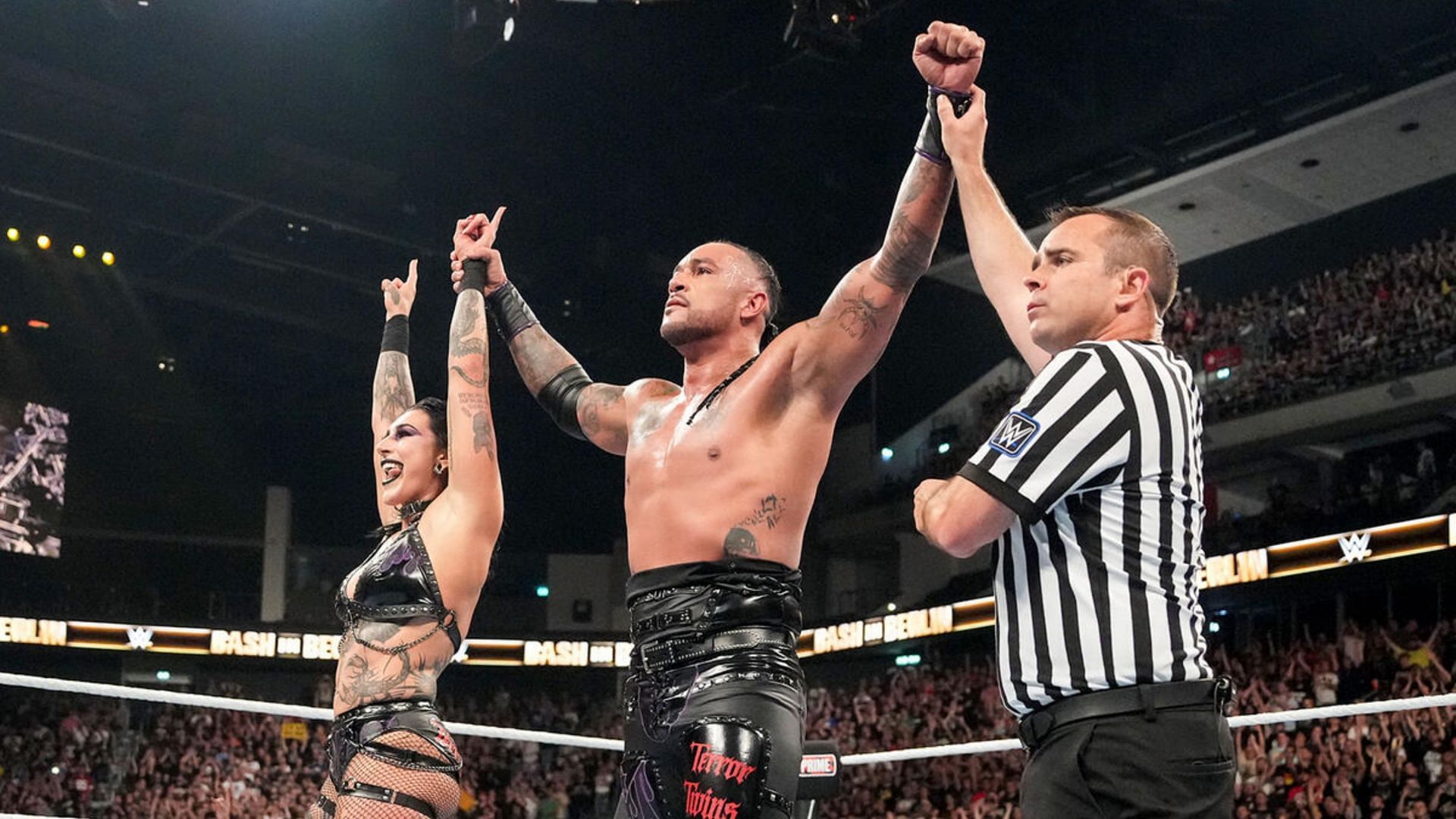 Rhea Ripley and Damian Priest were victorious at Bash in Berlin (Image credit: WWE.com)