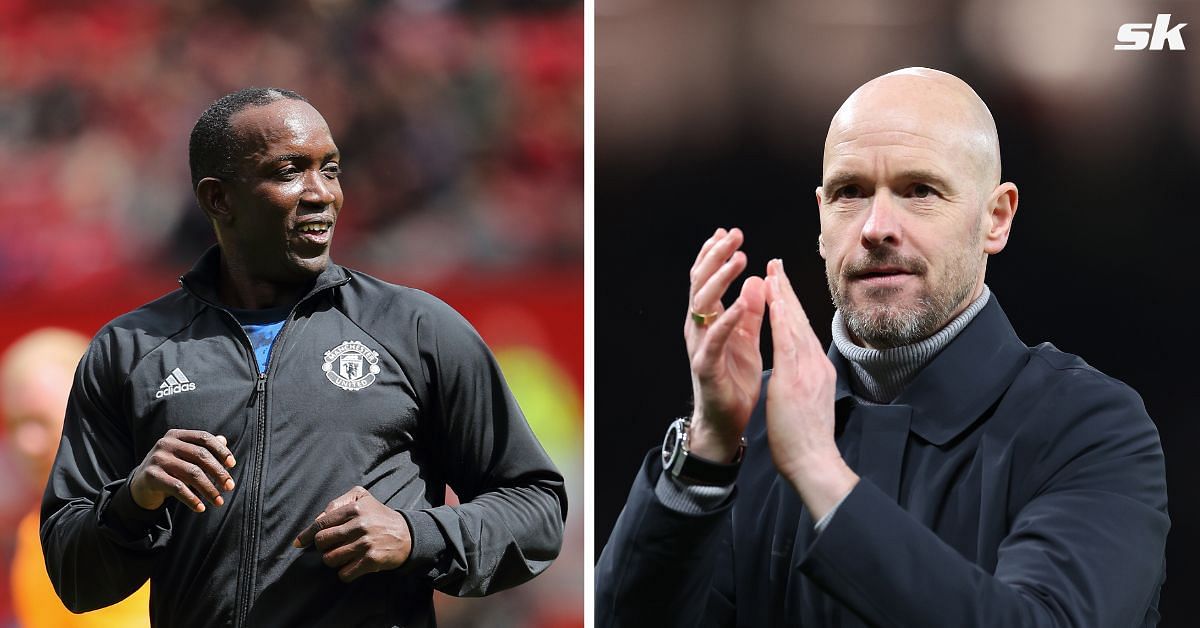 Dwight Yorke (left) and Erik ten Hag (right)