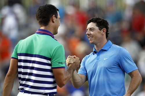 Billy Horschel and Rory McIlroy at 2014 Tour Championship (Source: Imagn)