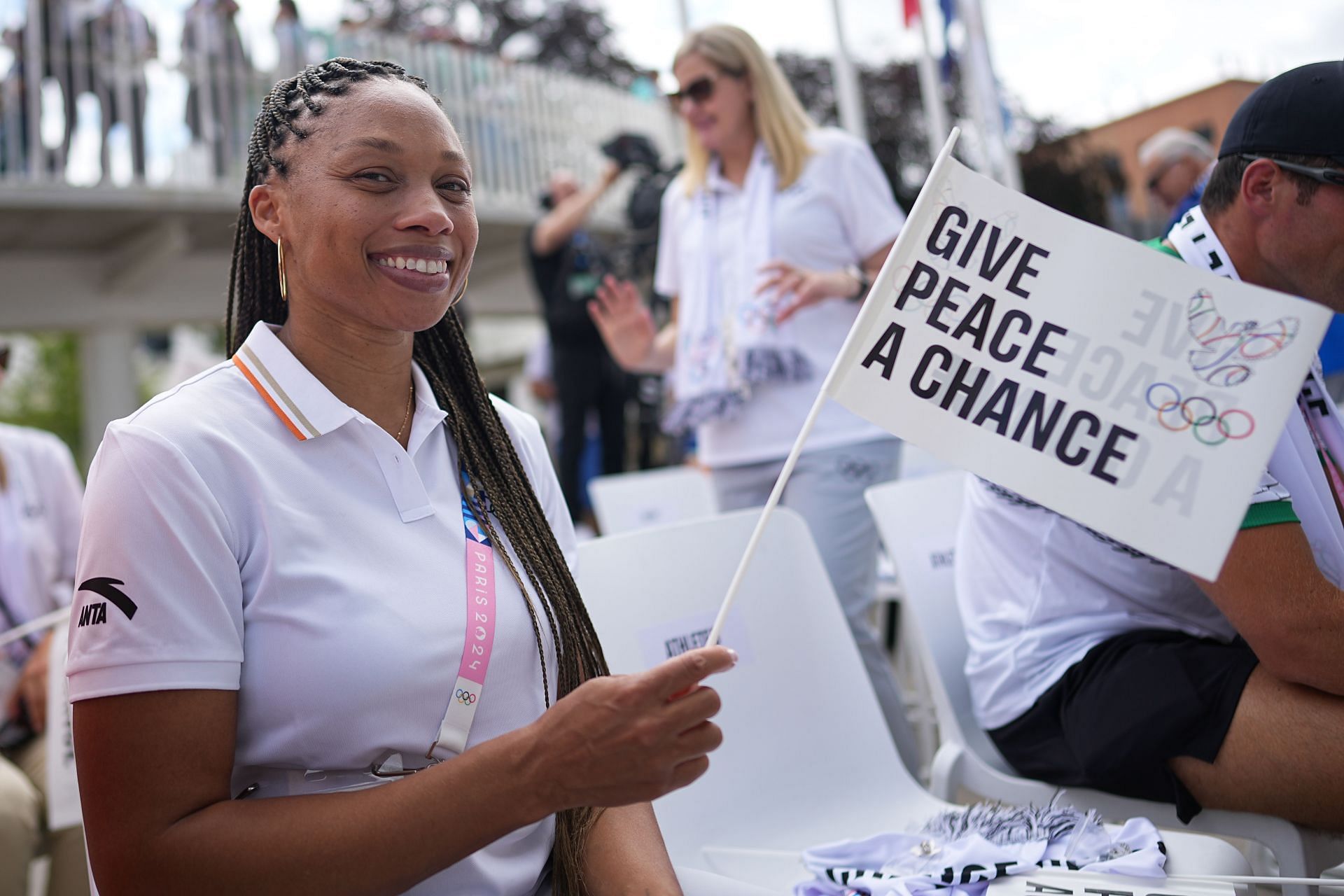 Allyson Felix at the 2024 Paris Olympics. (Image by Getty)