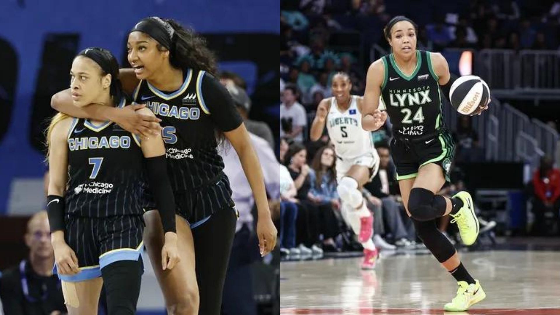 Chicago Sky vs Minnesota Lynx starting lineups and depth chart. Photo Credits: Imagn