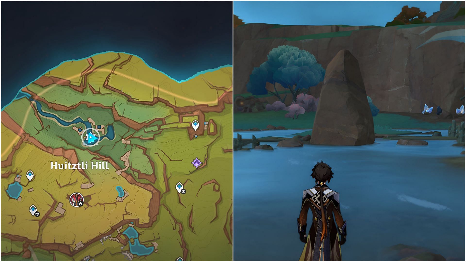 Location of the main puzzle and how it looks (Image via HoYoverse)