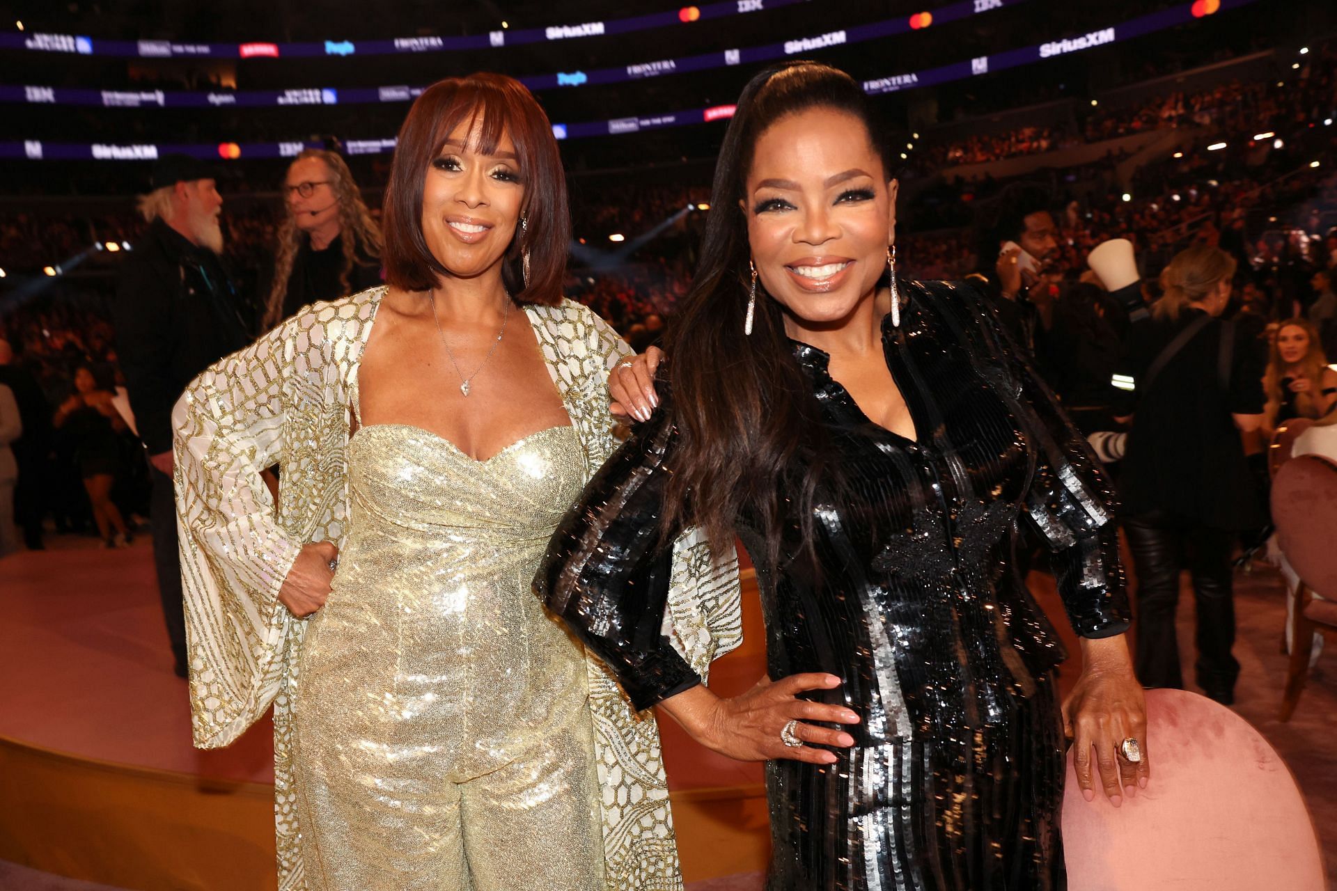 Gayle King &amp; Oprah at the 66th GRAMMY Awards, (Photo by Johnny Nunez/Getty Images for The Recording Academy)