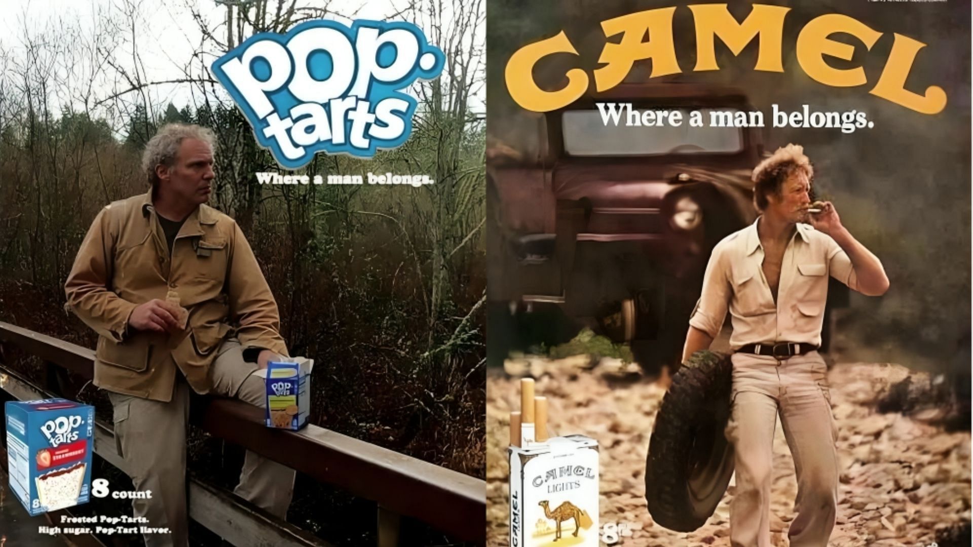 The Pop Tarts ads were a homage to the Camel ads (Image via YouTube /  Rennis / Facebook / Toyota Land Cruiser 40 Ukraine)