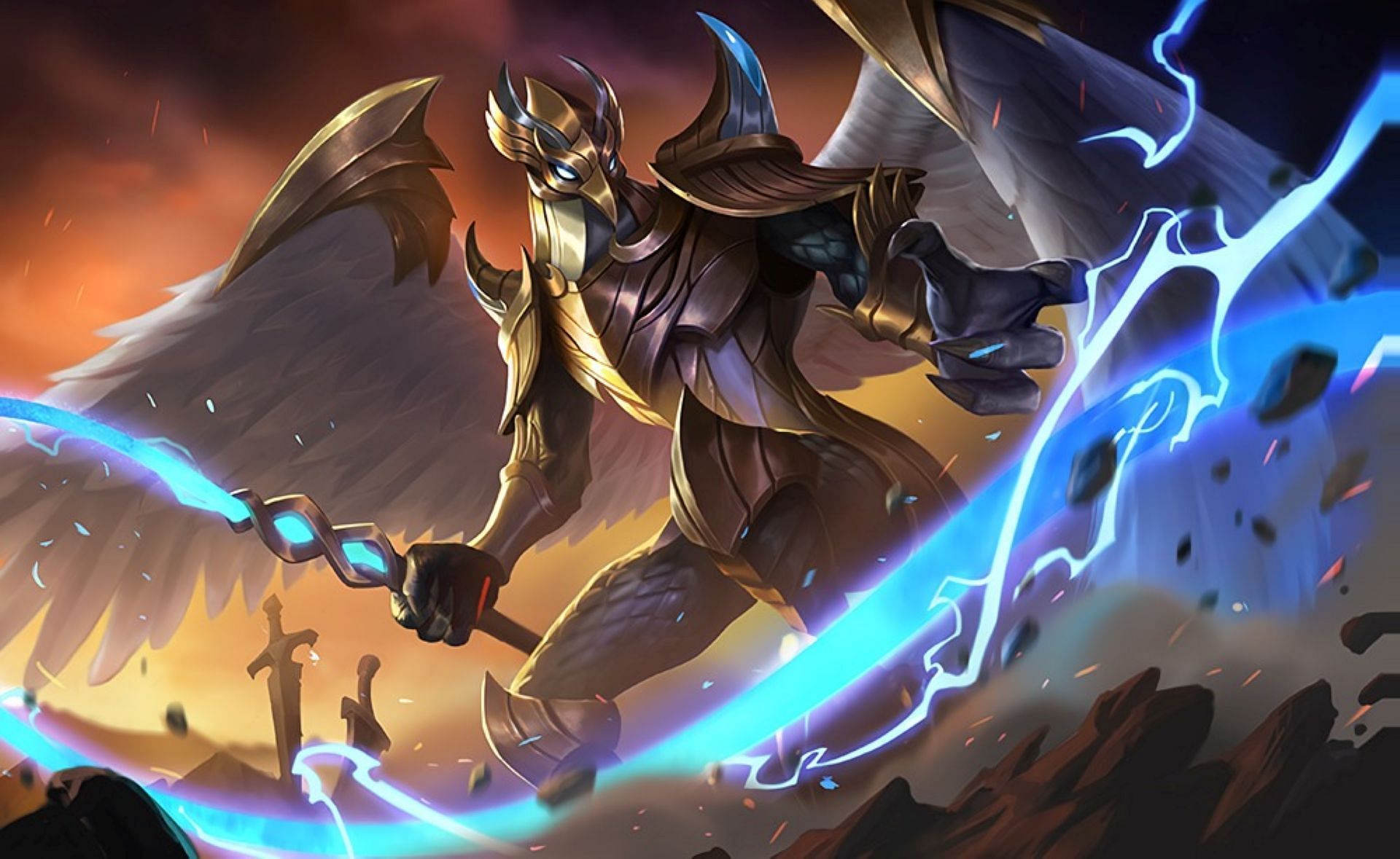 Kaja is a fighter-support hybrid, and he is excellent in the initiation and peeling roles. (Image via Moonton)