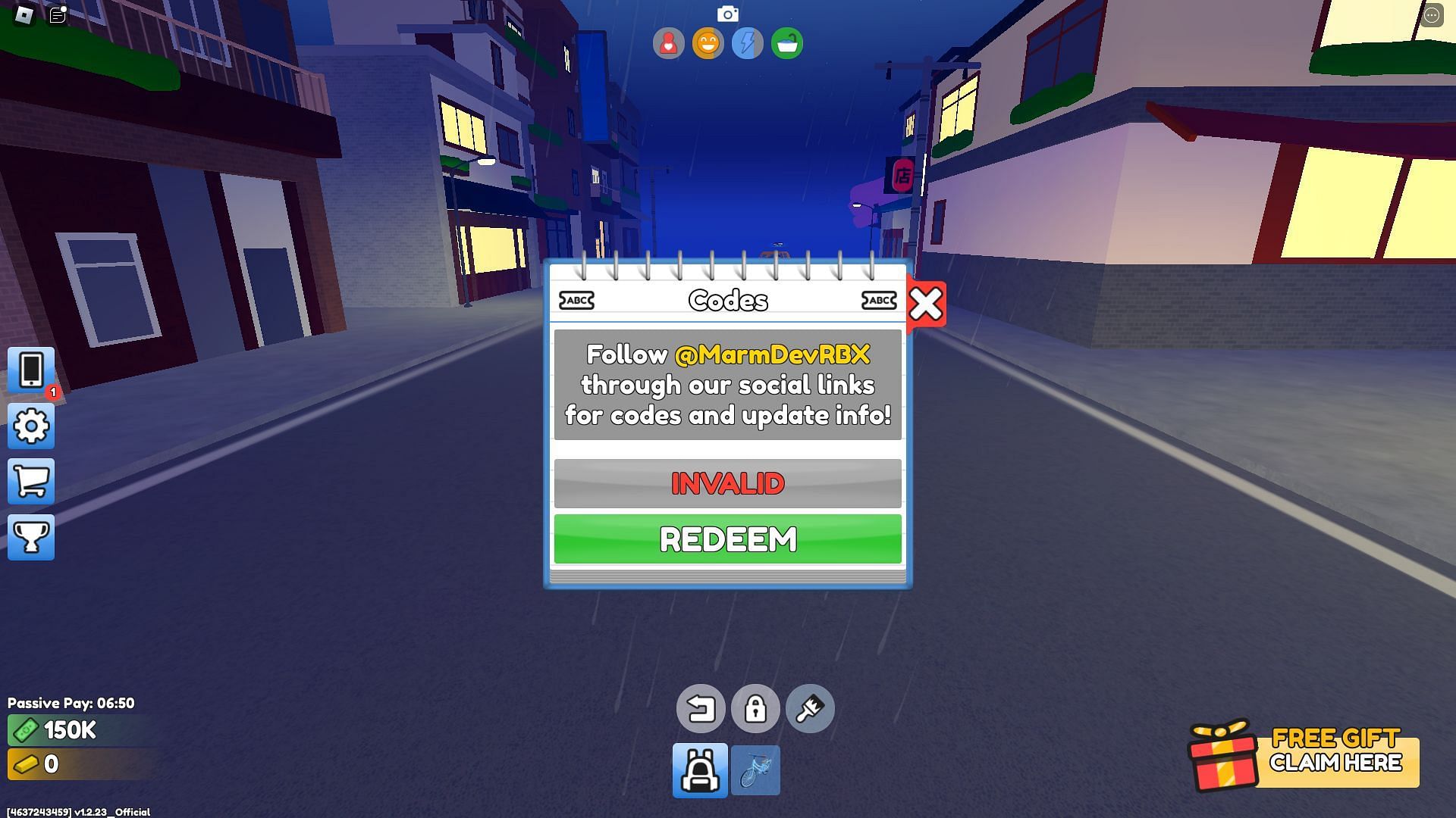 Troubleshoot codes in My Anime Life (Image via Roblox)