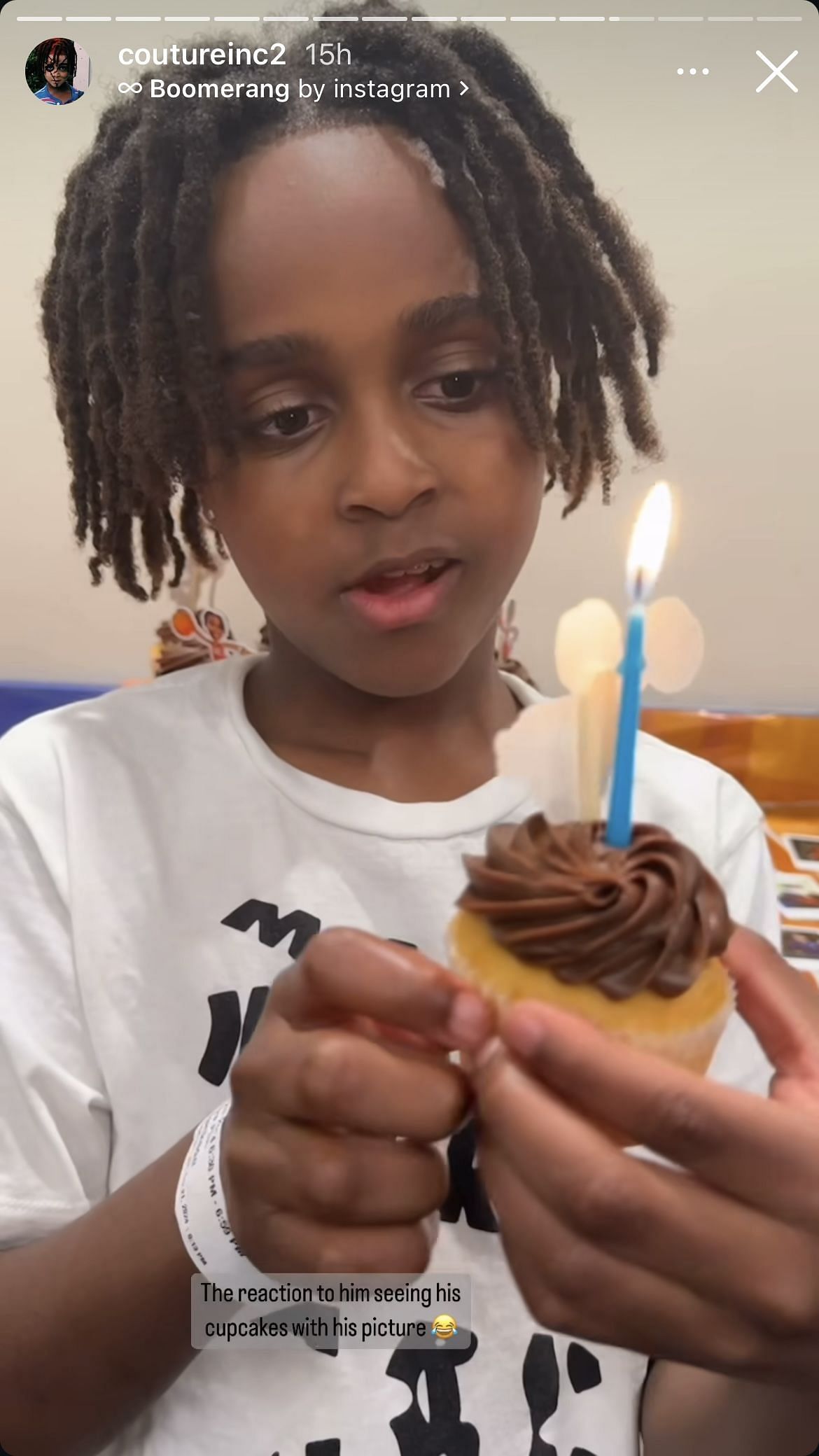 Jeanine Robel&#039;s son getting ready to blow out his birthday candle