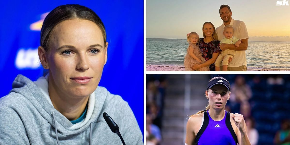 Caroline Wozniacki recently talked about maintaining a balance between her tennis career and her family life [Sources: Getty (left, bottom right), Instagram/Caroline Wozniacki (top right)]