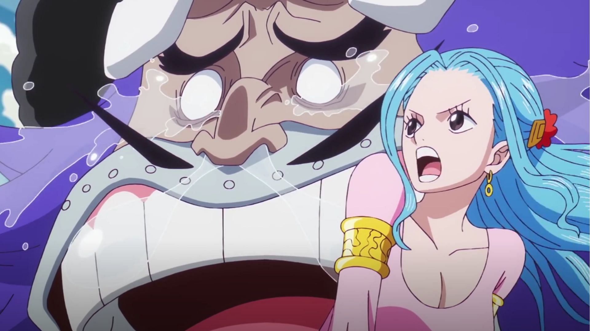 Wapol and Vivi as seen in the One Piece Episode 1119 (Image via Toei)