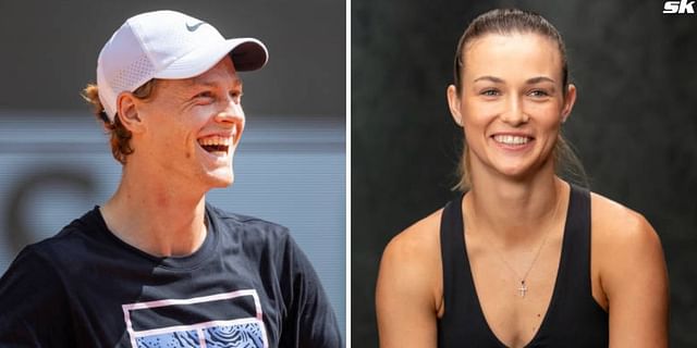 PICTURE: Jannik Sinner's girlfriend Anna Kalinskaya doing Italian hand gesture after being stumped by controversial VAR decision at US Open goes viral