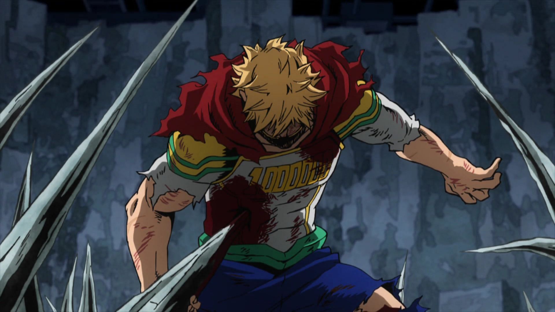 Mirio protecting Eri after losing his quirk (Image via Studio Bones)