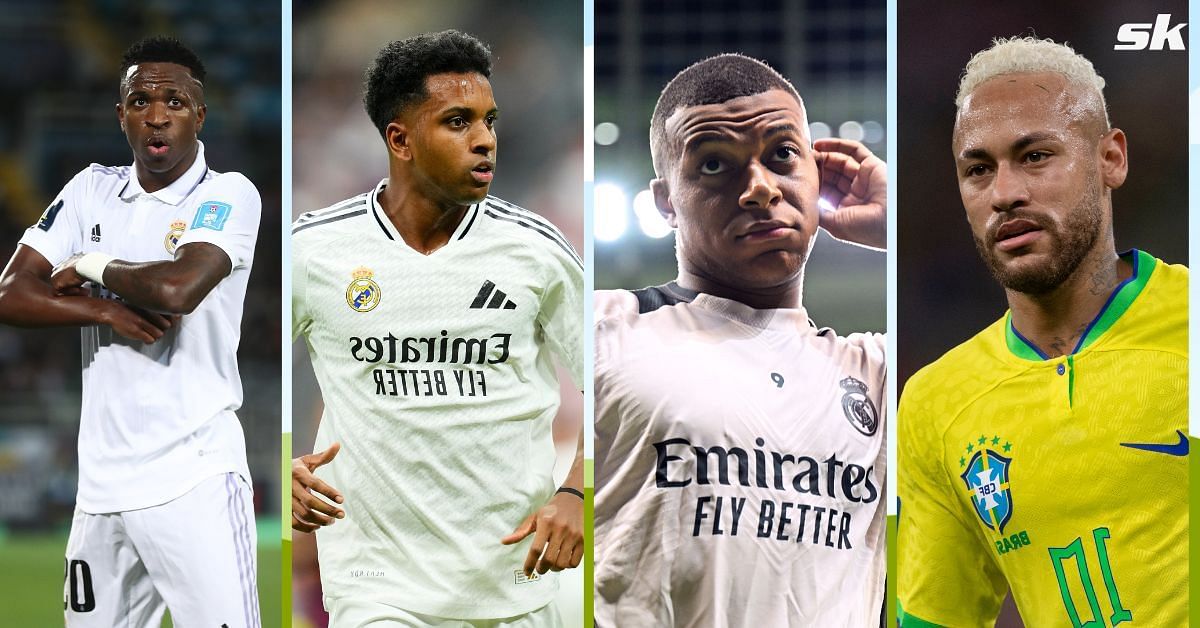 Vinicius, Rodrygo, Mbappe and Neymar (Image via Getty)