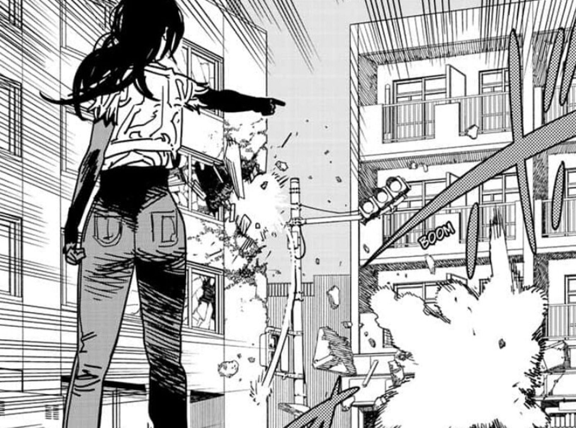 Yoru with her Gun Gauntlet (Image via Tatsuki Fujimoto, Viz Media)