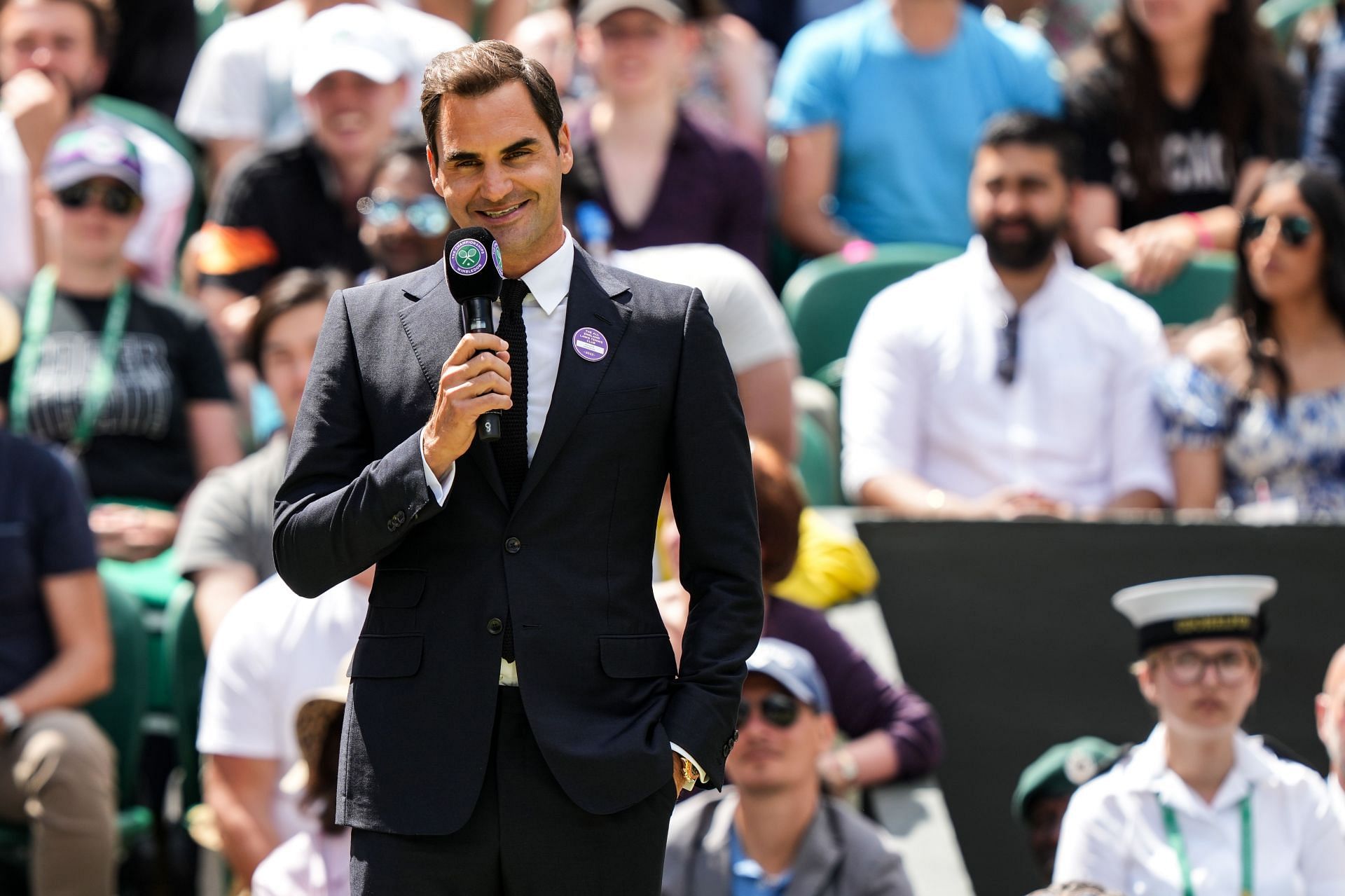 The Swiss legend at Wimbledon (Source: Getty)