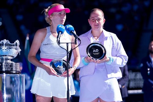 Jelena Ostapenko and Lyudmyla Kichenok- Source: Getty