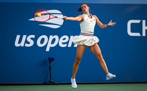 Emma Navarro in action at the US Open (Picture: Getty)