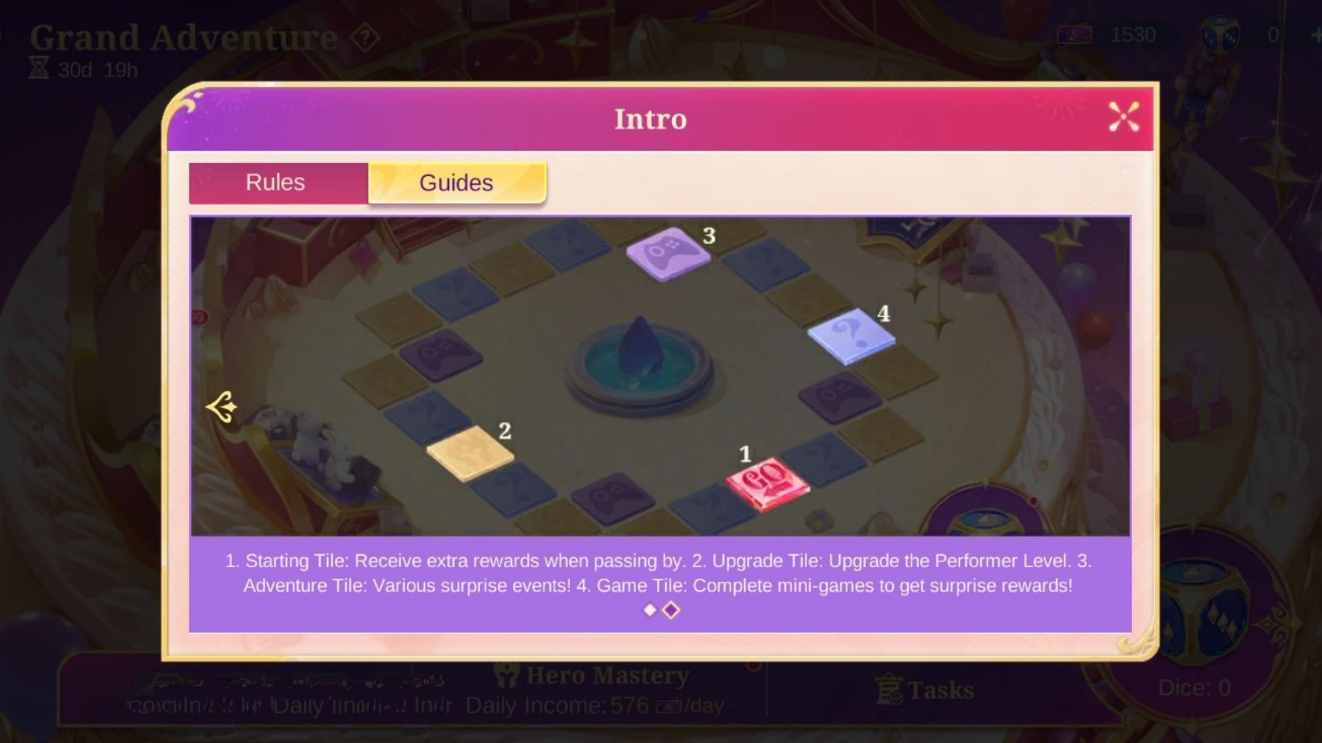 The tiles and their functions (Image via Moonton Games)