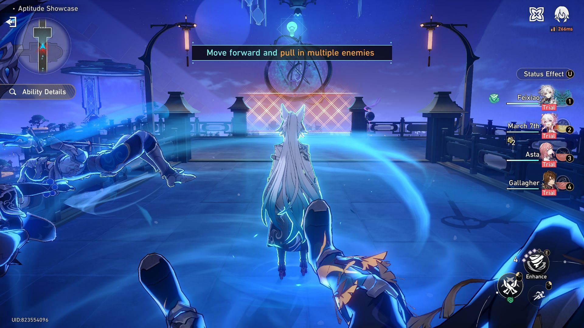 Feixiao&#039;s Technique can pull in enemies towards her (Image via HoYoverse)