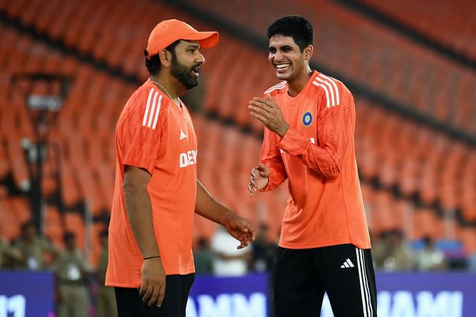 [Watch] Rohit Sharma playfully hits Shubman Gill on his jaw while watching action on Day 2 of the 1st IND vs BAN 2024 Test
