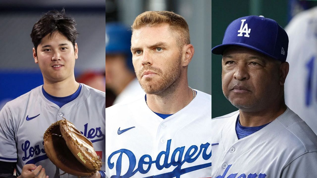 (Left to Right) Shohei Ohtani, Freddie Freeman and Dave Roberts (Images from - Getty)