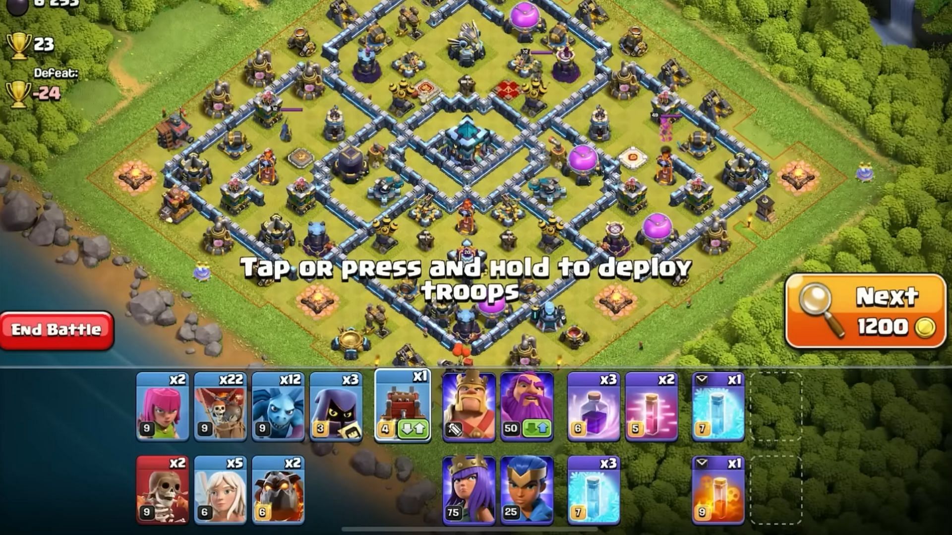 Army composition of Queen Charge LaLo (Image via SuperCell)