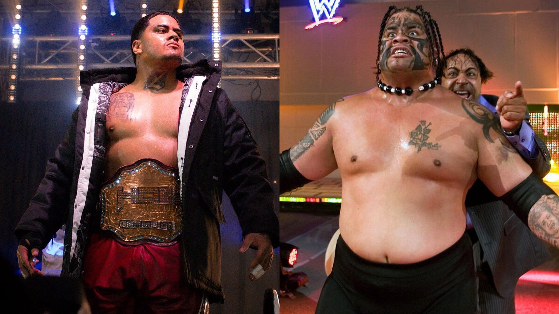 Zilla Fatu (left),  Umaga (right) (Image Credits: Zilla Fatu on Twitter/X, WWE.com)