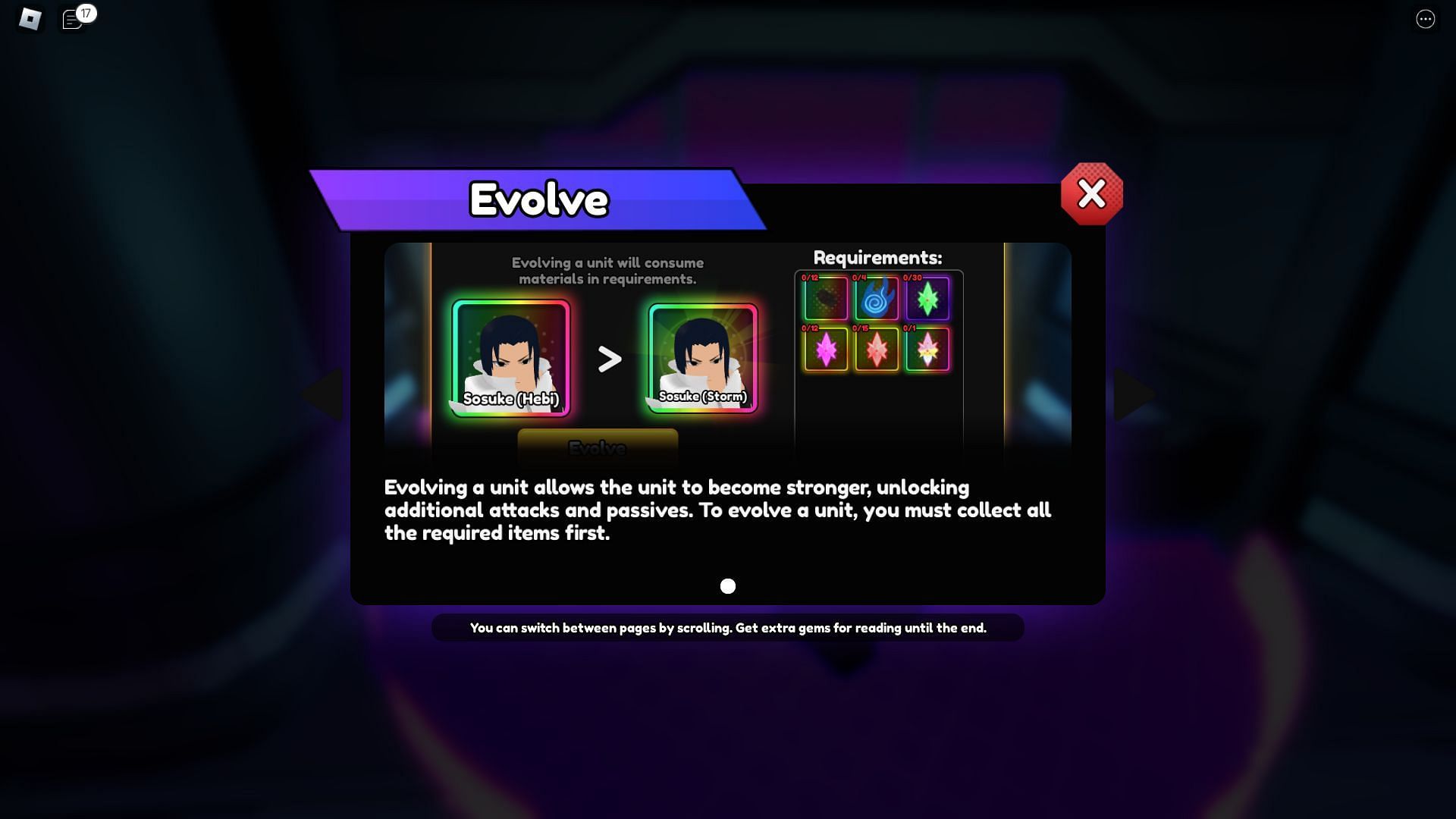 Evolving your units makes them much stronger (Image via Roblox)