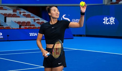 Zheng Qinwen at the China Open 2024. (Photo: Getty)