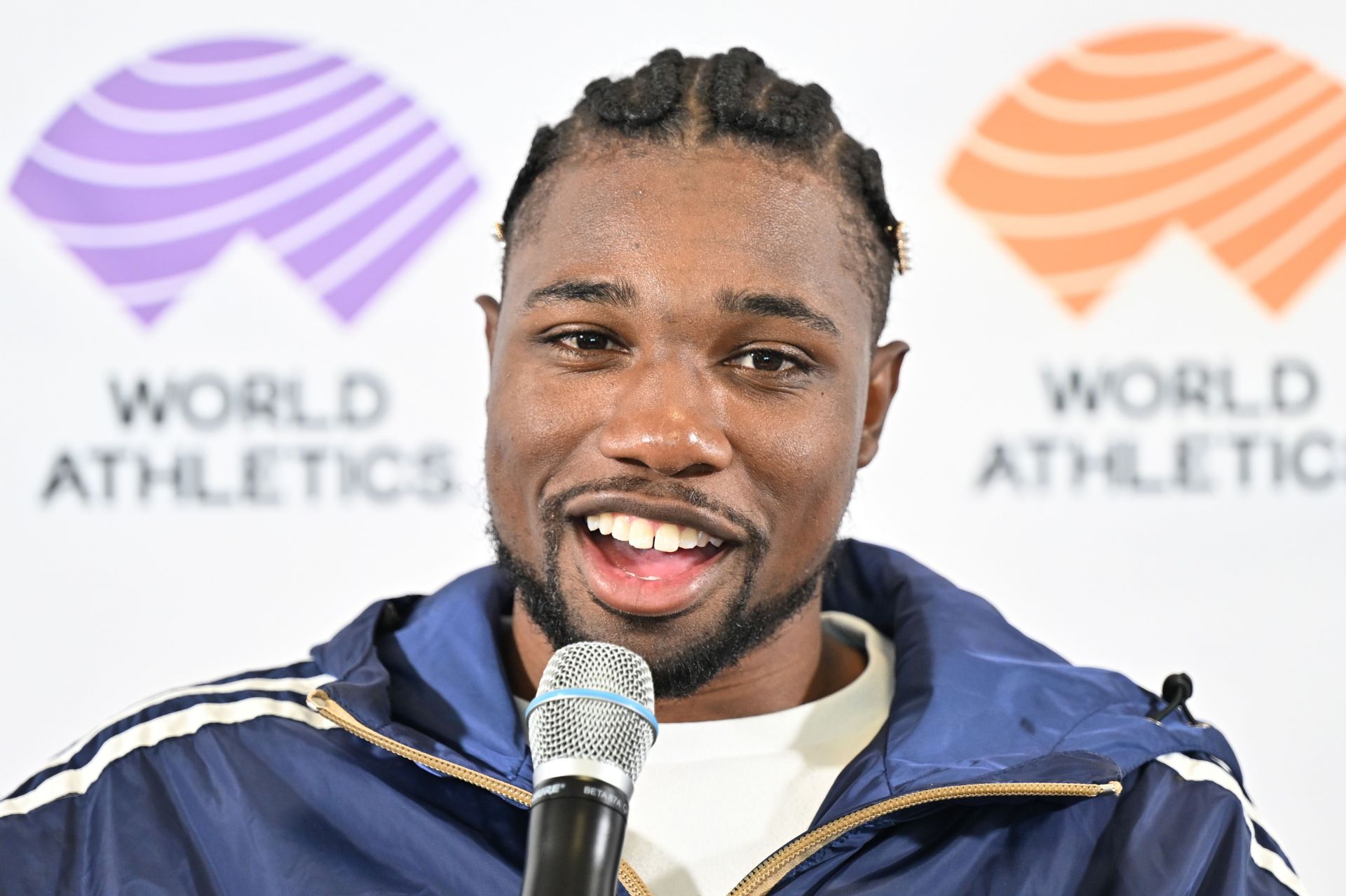 Noah Lyles thanks his high school (Image Source: Getty)