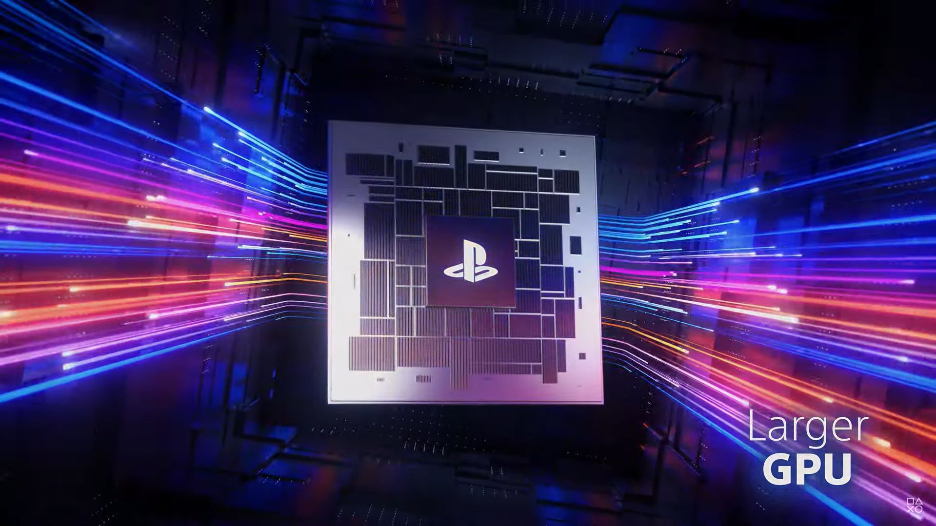 The upcoming console features a larger GPU for higher gaming framerates (Image via Sony)