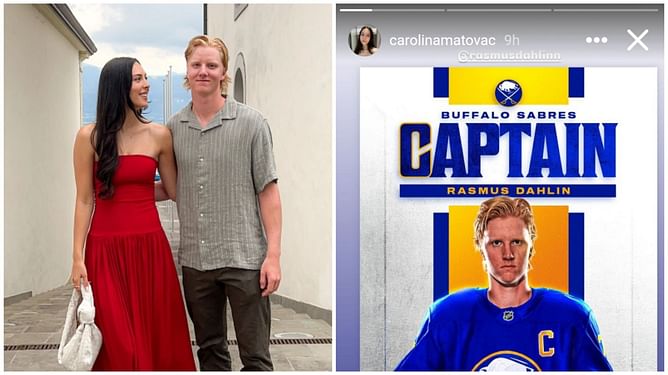 Rasmus Dahlin's partner Carolina Matovac pens heartfelt message after he makes Sabers' captain