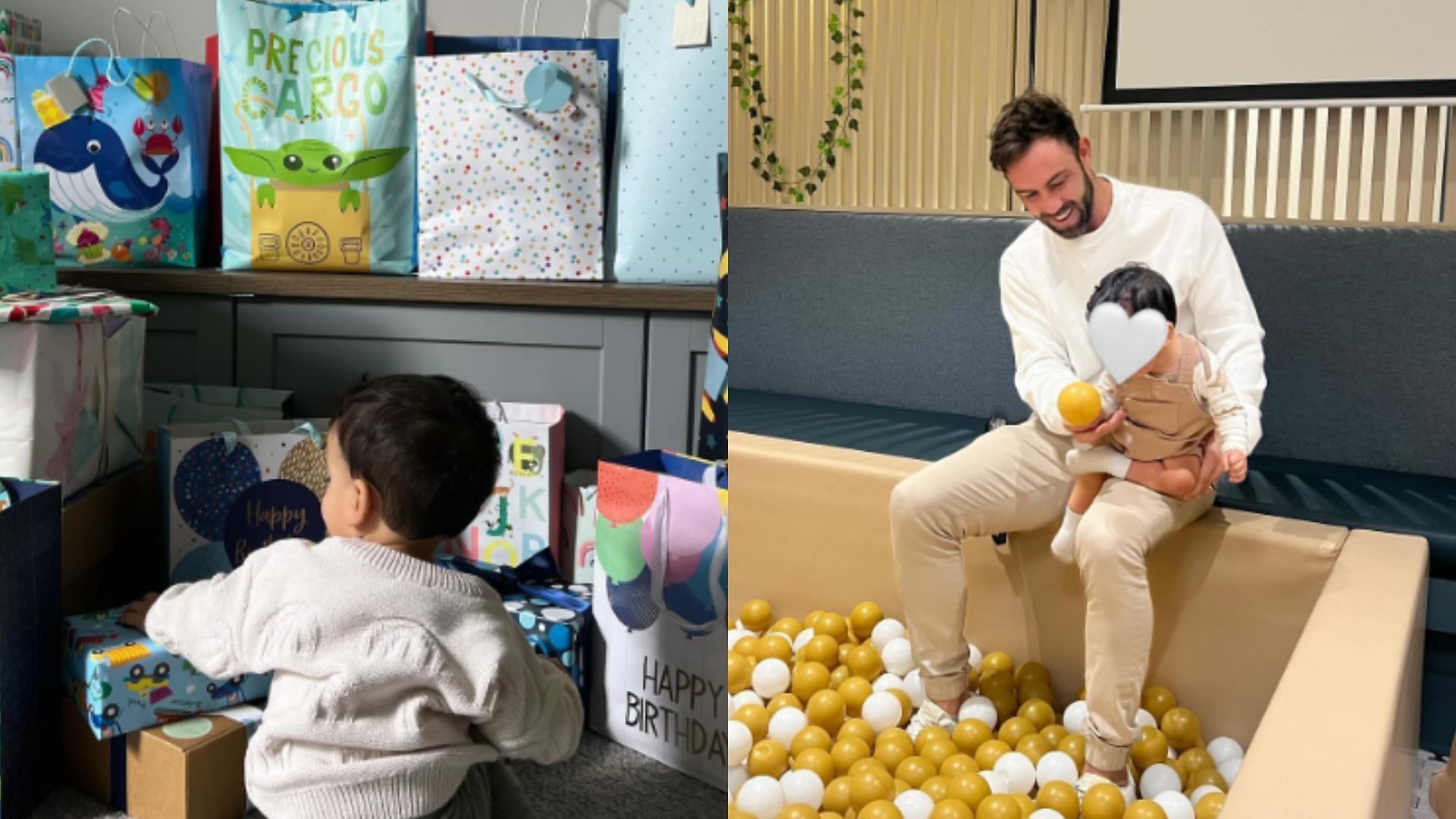 Glenn Maxwell and Vini Raman celebrated their son Logan