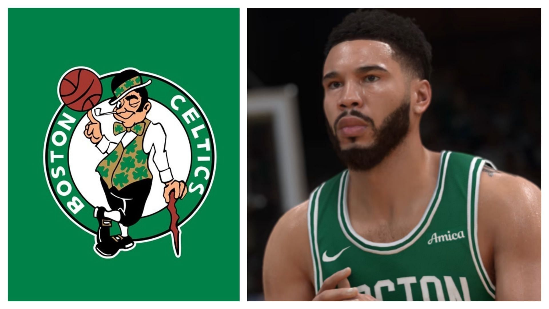 Celtics are overpowered (Images via Boston Celtics and 2K)