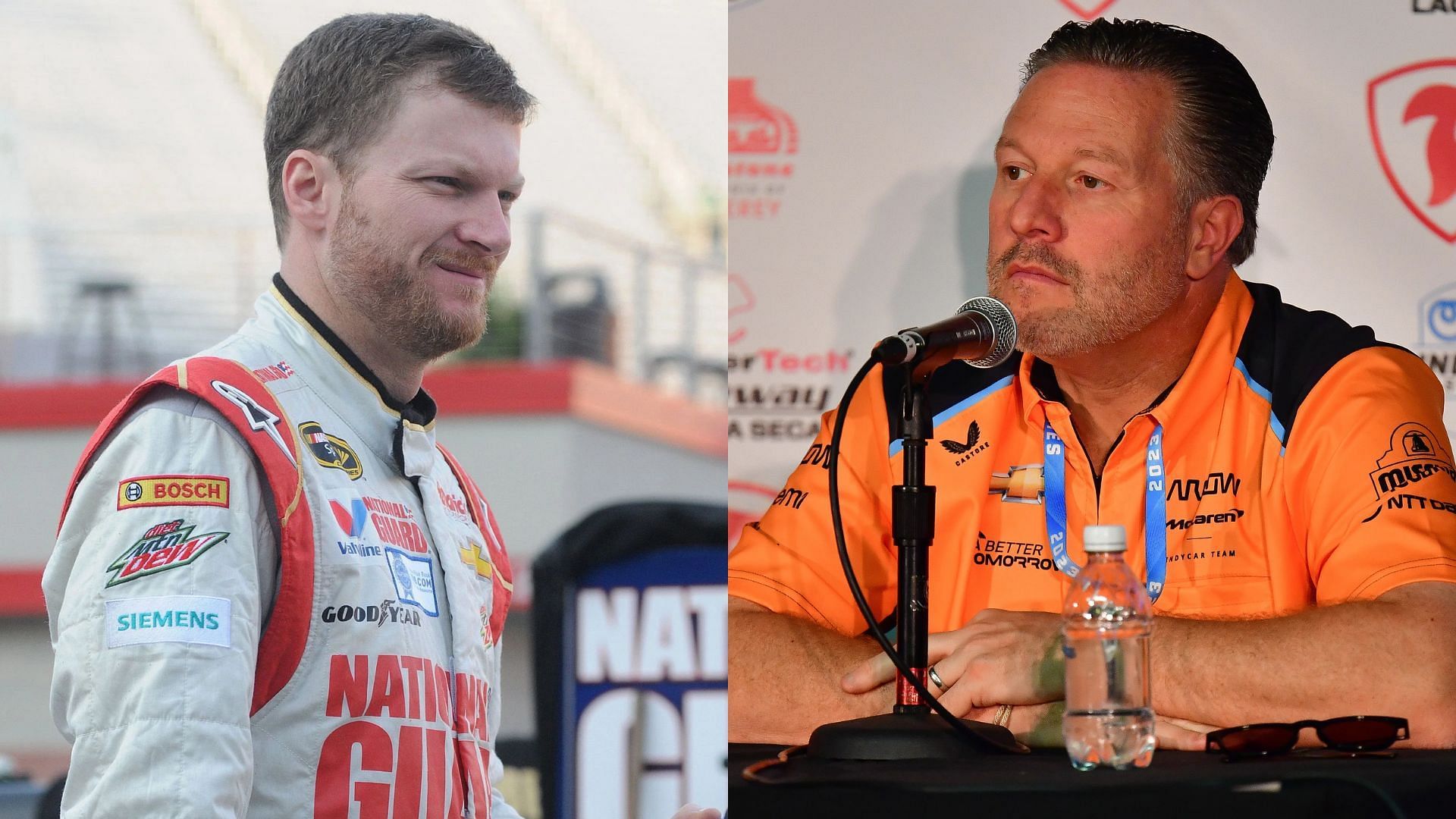 Dale Earnhardt Jr [left], Zak Brown [right]