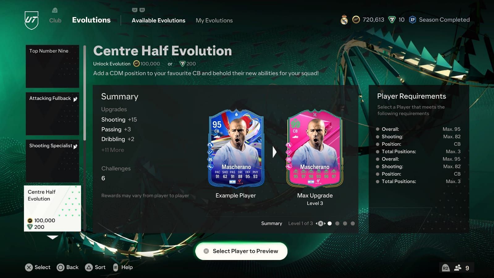 Mascherano can be upgraded (Image via EA Sports)